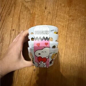 Peanuts Valentines Day snack bowl set